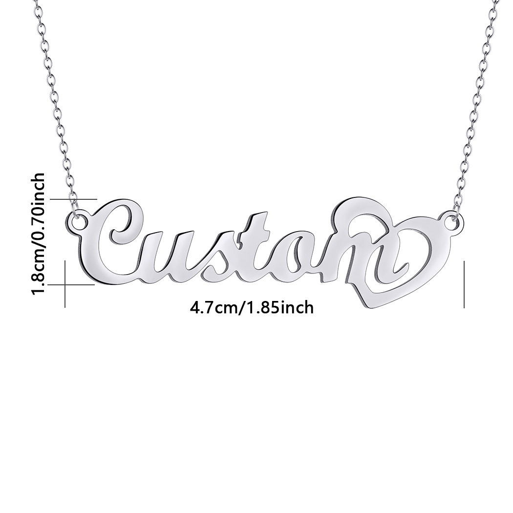 Ожерелье с именем на заказ с м – обзор и цена Custom Name Necklace Stainless Steel