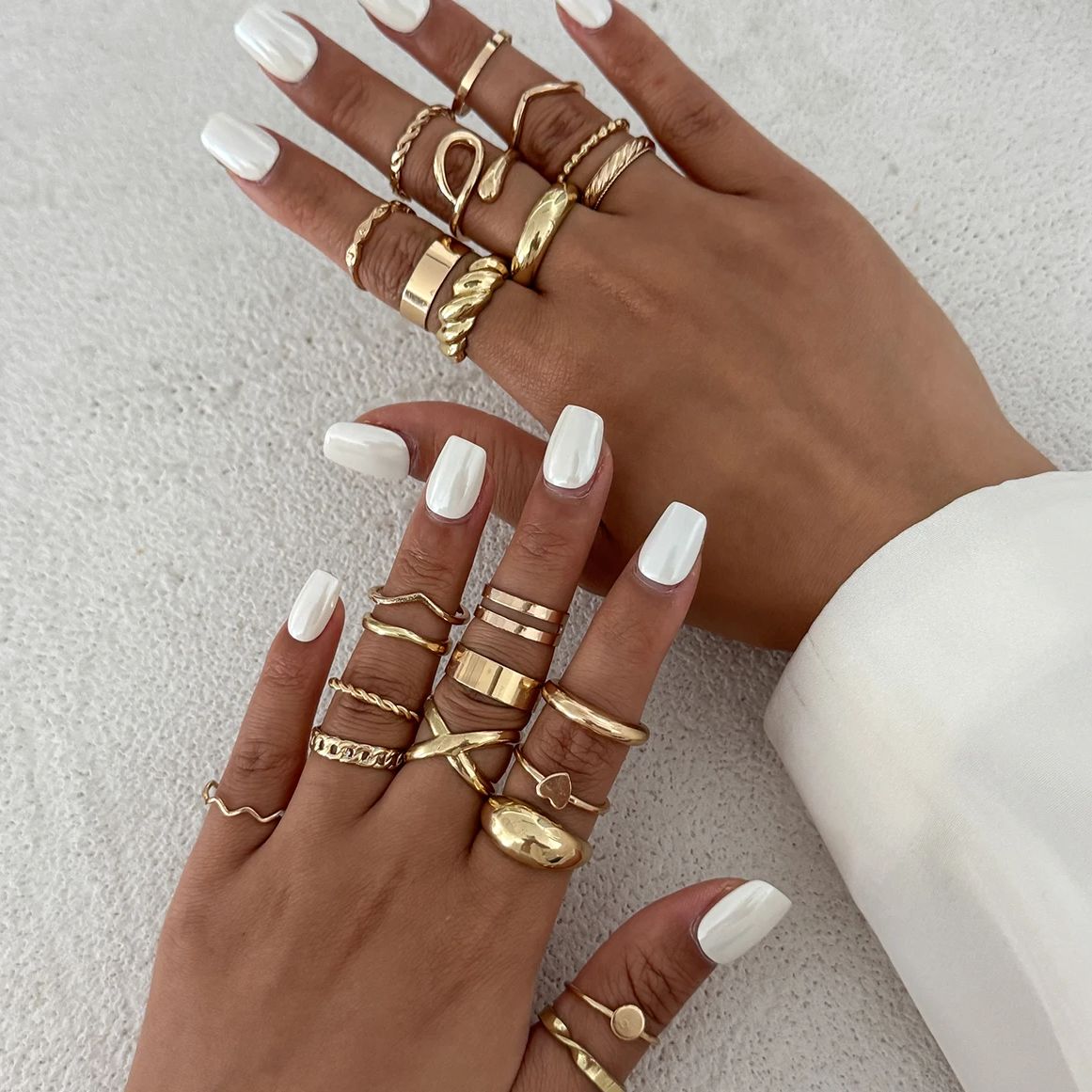 KunJoe, 24 шт./компл., модные  – обзор и цена Vintage Punk Knuckle Rings Set