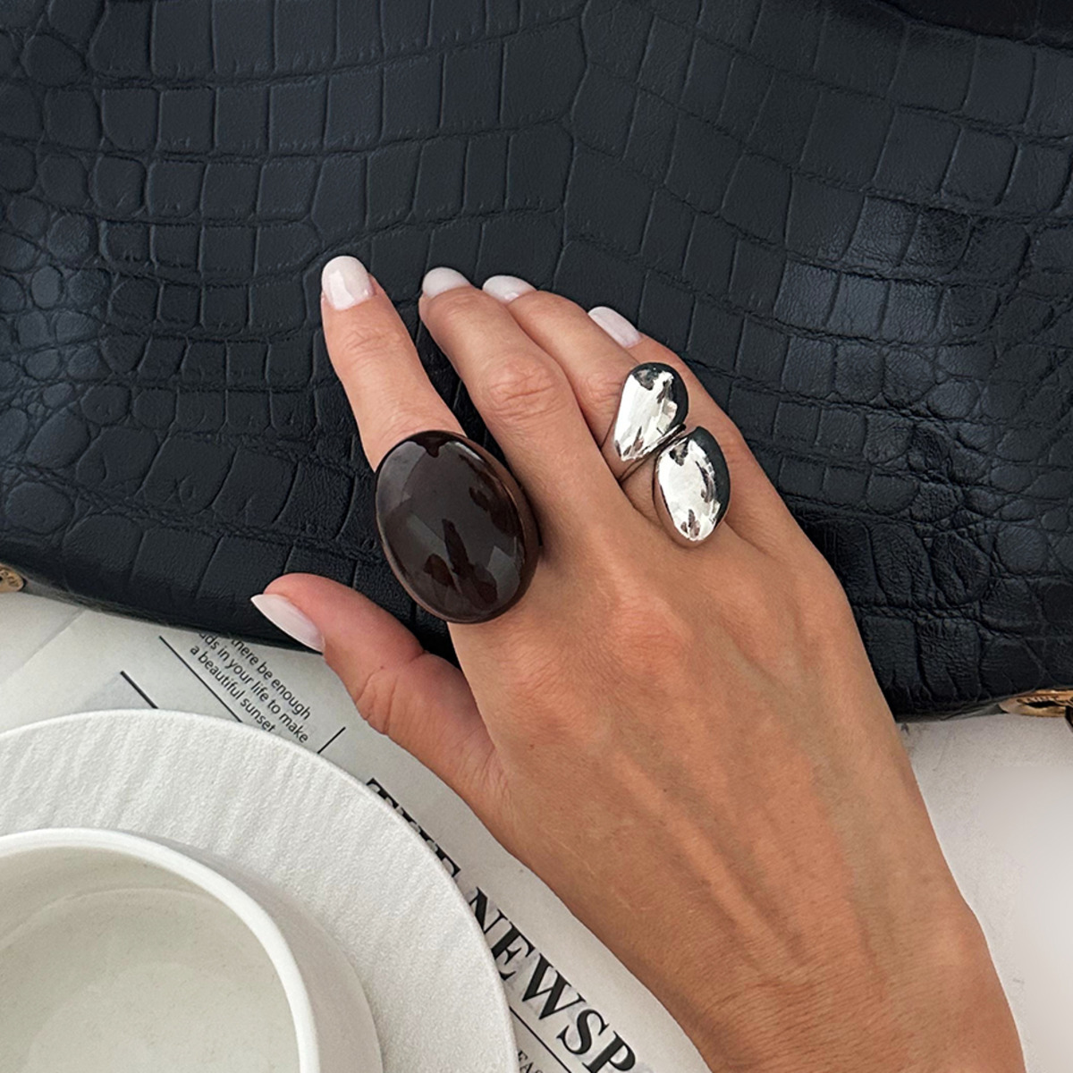 SHIXIN 2 шт./компл. винтажное  – обзор и цена Vintage Punk Knuckle Rings Set