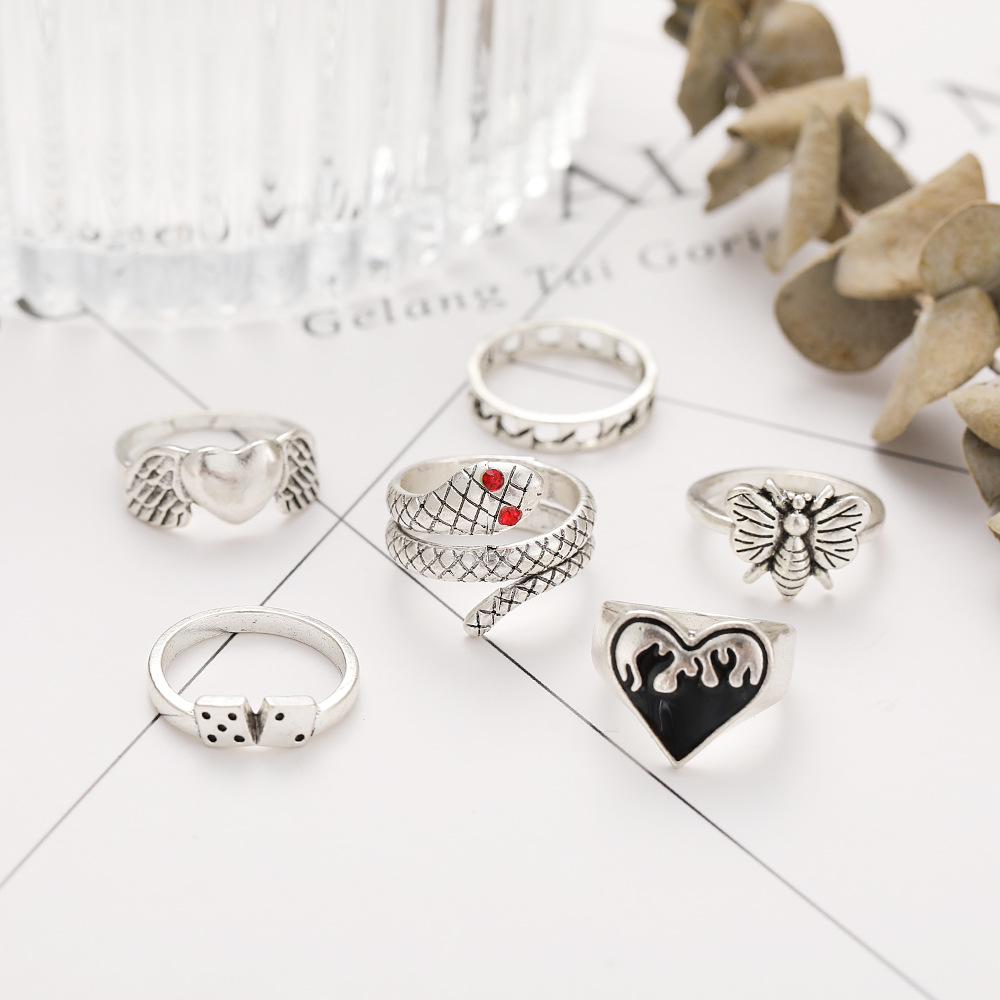 Набор из 6 винтажных панк-коле – обзор и цена Vintage Punk Knuckle Rings Set