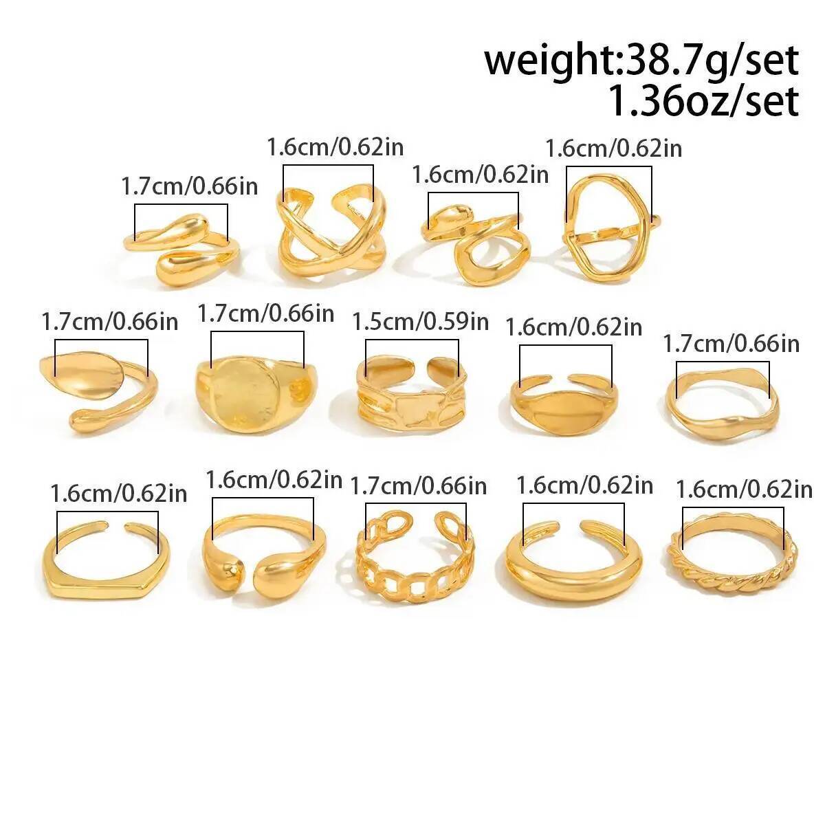 IngeSight.Z 14 шт./компл. хип- – обзор и цена Vintage Punk Knuckle Rings Set