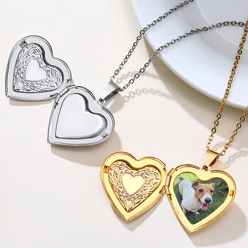 Персонализированное ожерелье-к – обзор и цена Heart Locket Necklace Photo