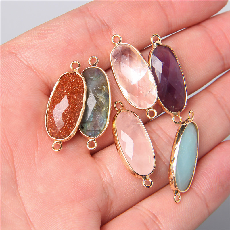 2 шт. 10X26 мм натуральный дво – обзор и цена Crystal Pendant Necklace Natural Stone