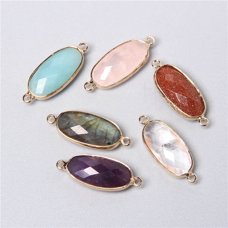 2 шт. 10X26 мм натуральный дво – обзор и цена Crystal Pendant Necklace Natural Stone