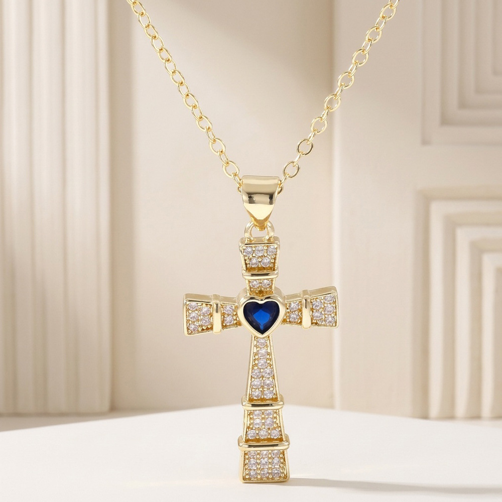Модное ожерелье с подвеской в  – обзор и цена Cross Pendant Necklace Gold