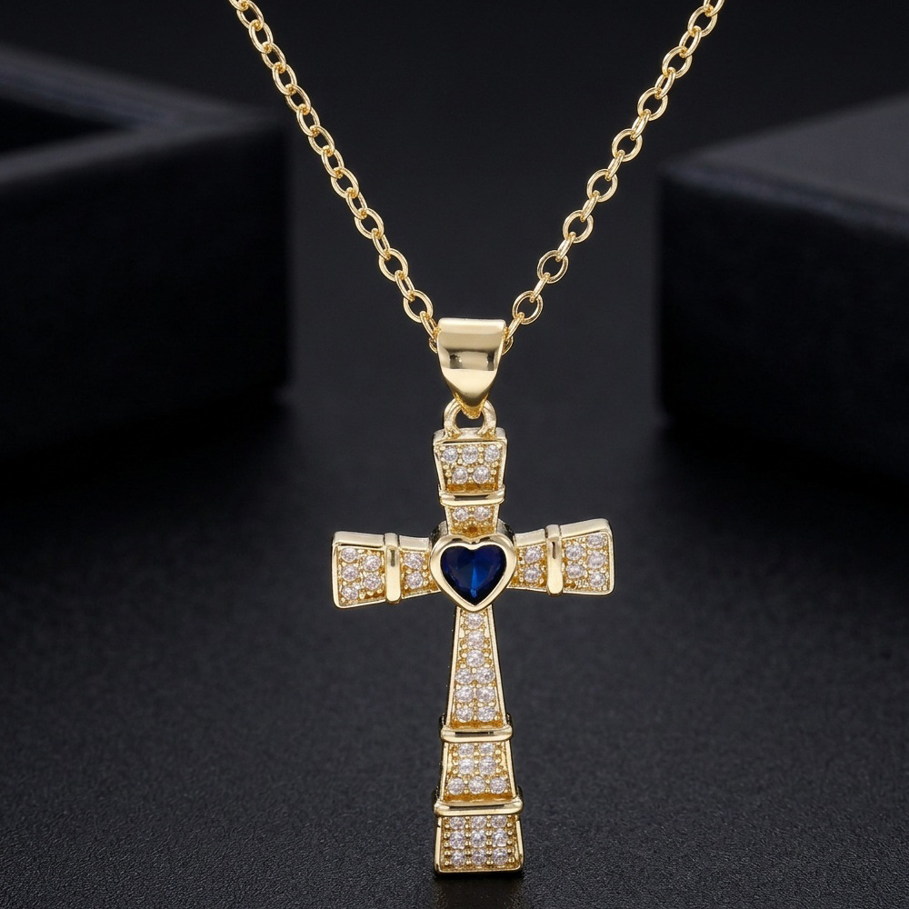 Модное ожерелье с подвеской в  – обзор и цена Cross Pendant Necklace Gold