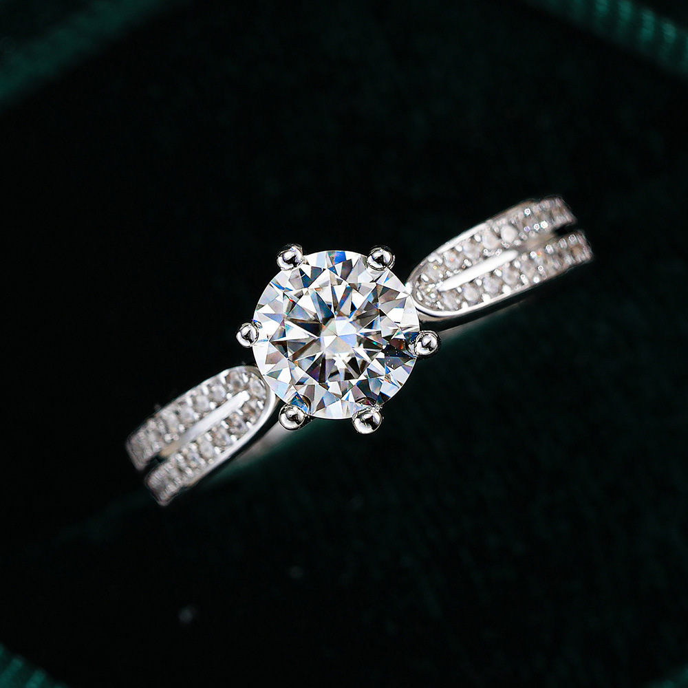 0,5/1/2/3 карата классическое  – обзор и цена Moissanite Engagement Ring 1 Carat