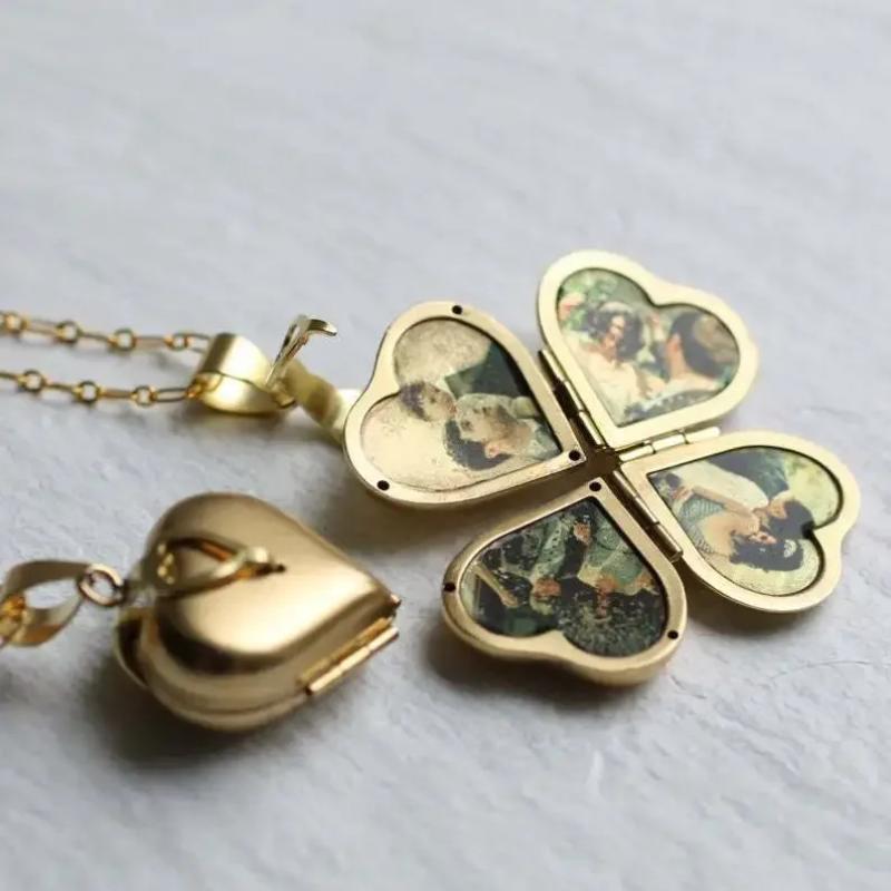 Винтажное складное многослойно – обзор и цена Heart Locket Necklace Photo