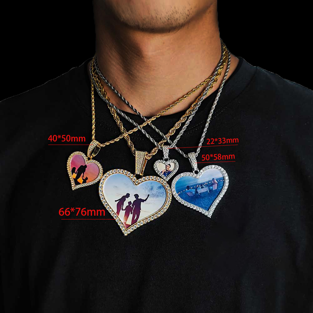 Кулон-сердце в стиле хип-хоп с – обзор и цена Heart Locket Necklace Photo