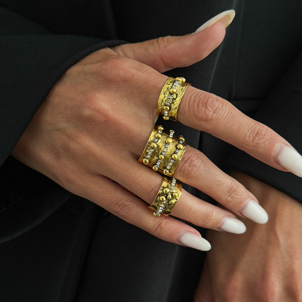 Набор из 3 винтажных регулируе – обзор и цена Vintage Punk Knuckle Rings Set