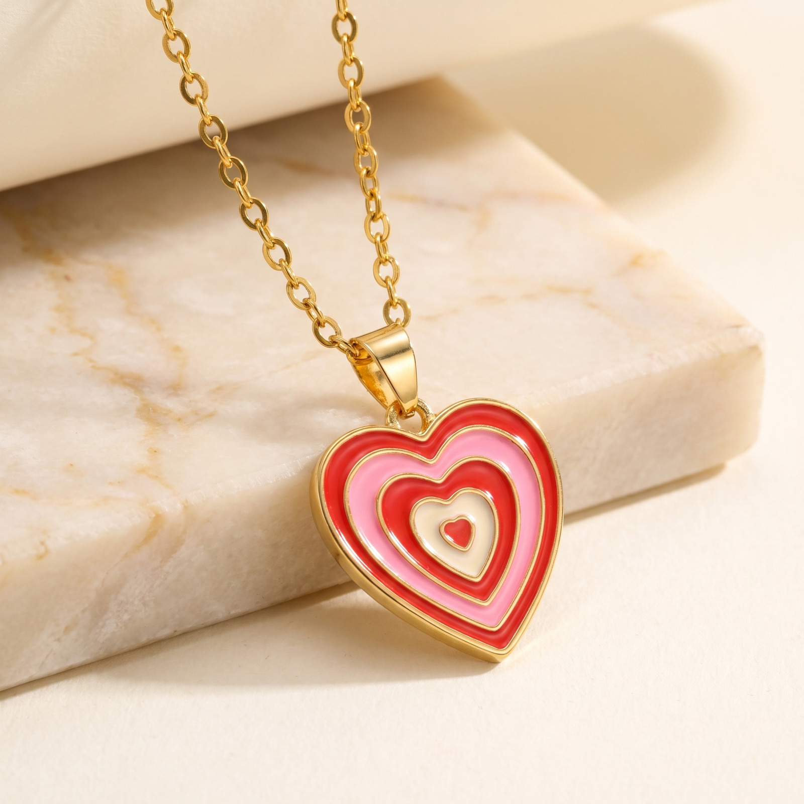Ожерелье с эмалевым кулоном в  – обзор и цена Layered Pendant Necklace Aesthetic