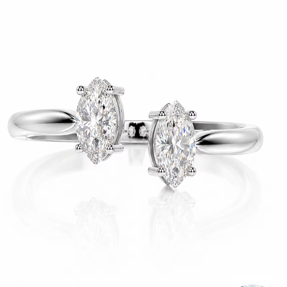 Кольцо из серебра 925 пробы с  – обзор и цена Moissanite Engagement Ring 1 Carat