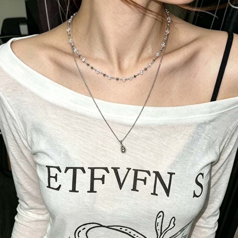 Новое модное ожерелье-чокер с  – обзор и цена Layered Pendant Necklace Aesthetic