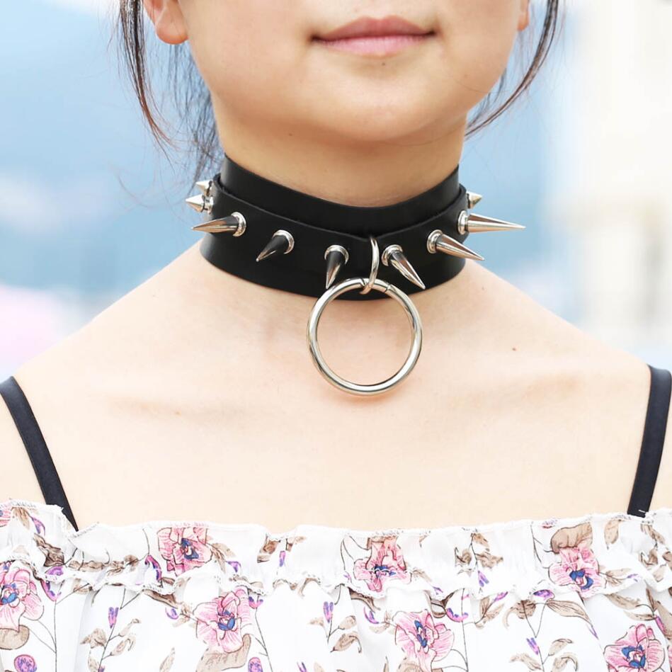 Женский и мужской чокер с закл – обзор и цена Goth Punk Spike Choker
