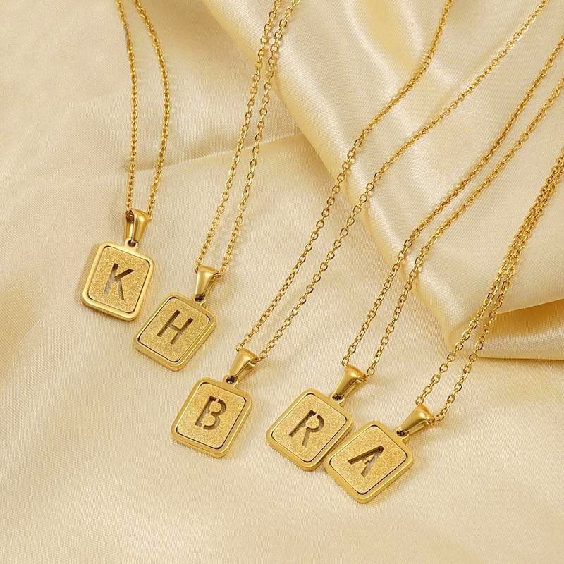 3 шт./пакет, цепочки высокого  – обзор и цена Initial Letter Necklace 18K Gold