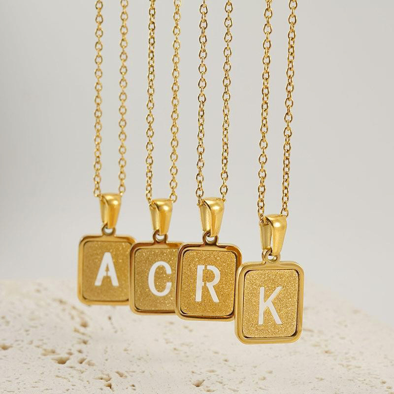 3 шт./пакет, цепочки высокого  – обзор и цена Initial Letter Necklace 18K Gold