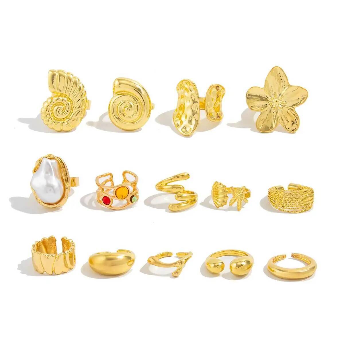 IngeSight.Z 14 шт./компл. хип- – обзор и цена Vintage Punk Knuckle Rings Set