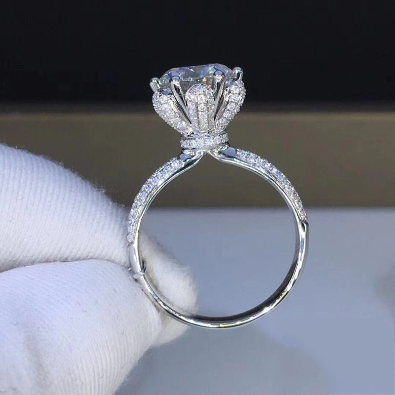 Кольцо с морганитом и выращенн – обзор и цена Moissanite Engagement Ring 1 Carat