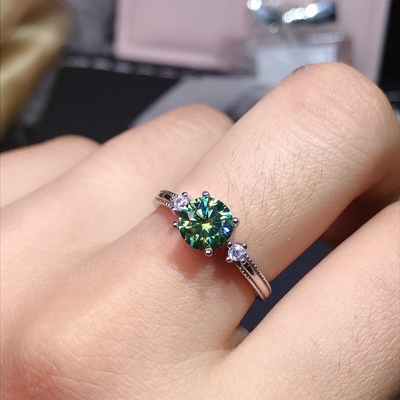 Кольцо с морганитом и выращенн – обзор и цена Moissanite Engagement Ring 1 Carat