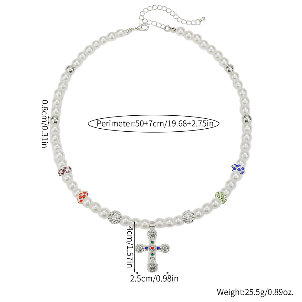 Стимпанк красочный кристалл кр – обзор и цена Pearl Choker Necklace Vintage