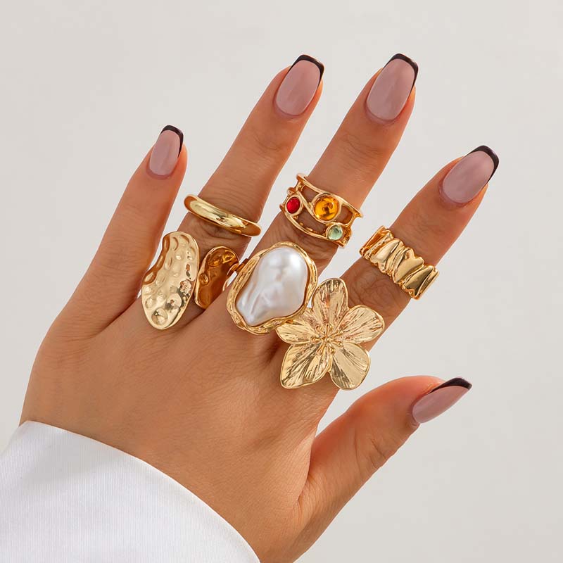 Набор из 6 винтажных металличе – обзор и цена Vintage Punk Knuckle Rings Set