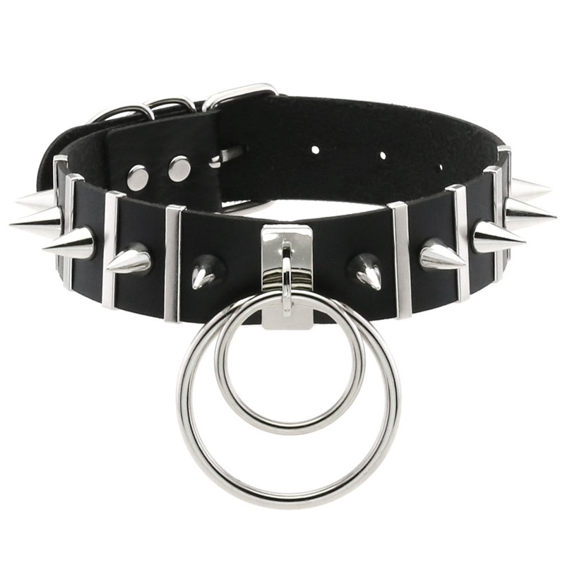 Розовый бондаж с шипами, колье – обзор и цена Goth Punk Spike Choker