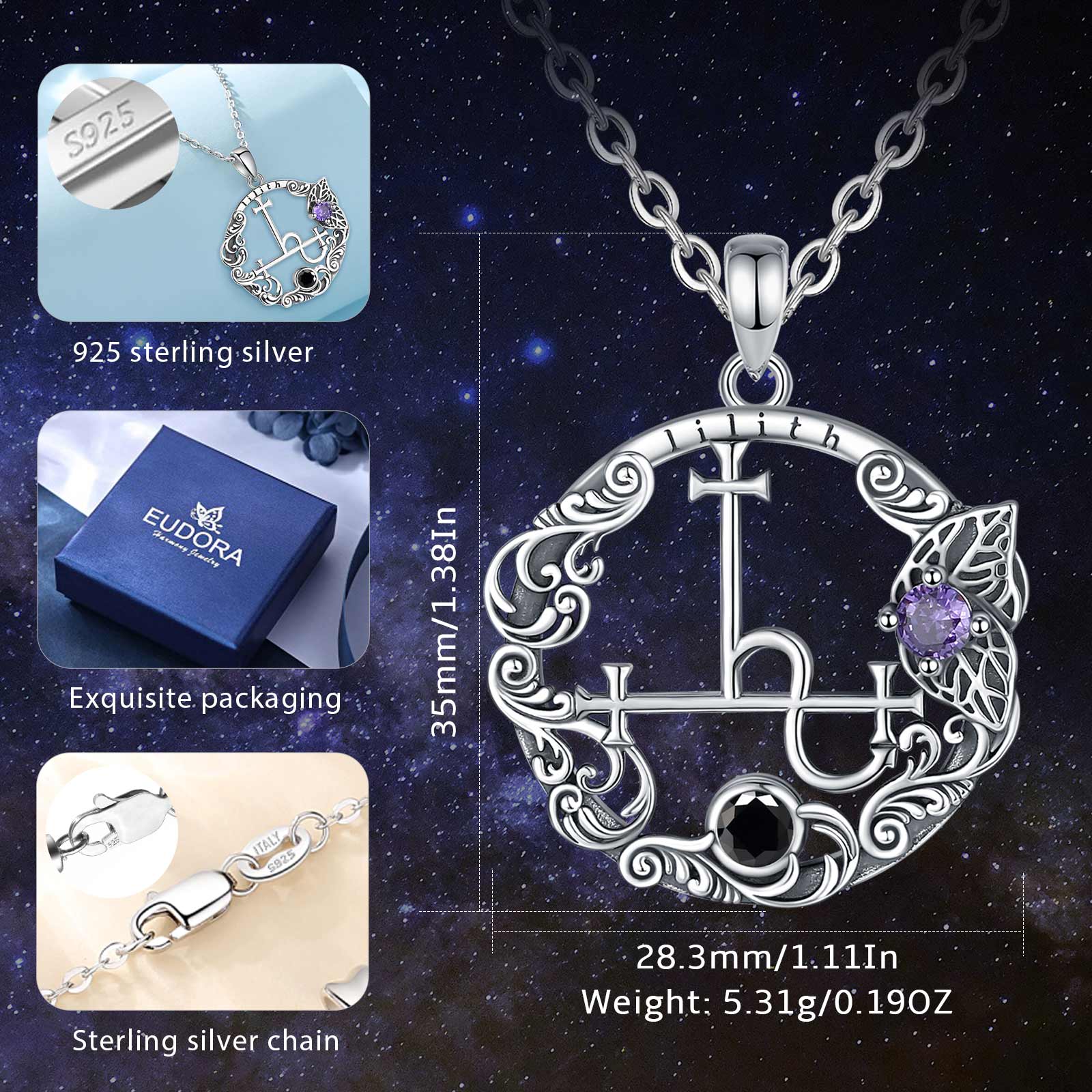 Ожерелье Eudora из стерлингово – обзор и цена 925 Sterling Silver Chain Necklace Men