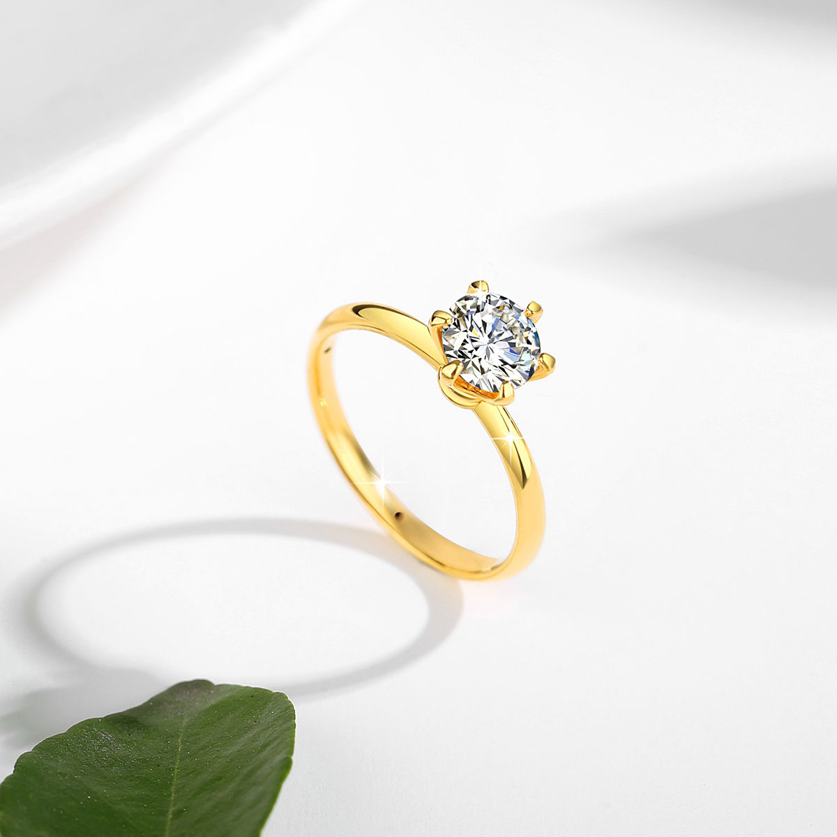 Кольца из настоящего золота 18 – обзор и цена Moissanite Engagement Ring 1 Carat